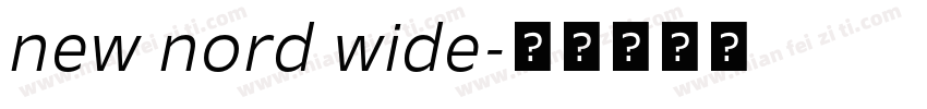 new nord wide字体转换